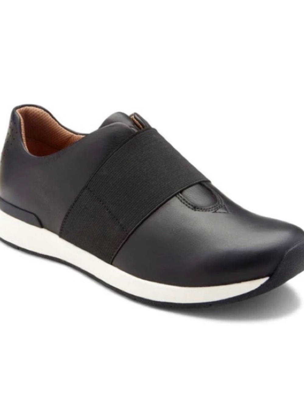 VIONIC Codie Black Leather Sneakers. Size 9